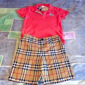 Burberry polo and short set